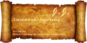 Jandaurek Jusztusz névjegykártya